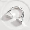 Spanish Simple Love Design Ring Feminine Geometric Opening Stainless Steel Ring Jewelry