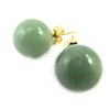 Les Trésors De Lily [M6741] - Gold Plated 'Mineralia' Aventurine Earrings - 12 Mm