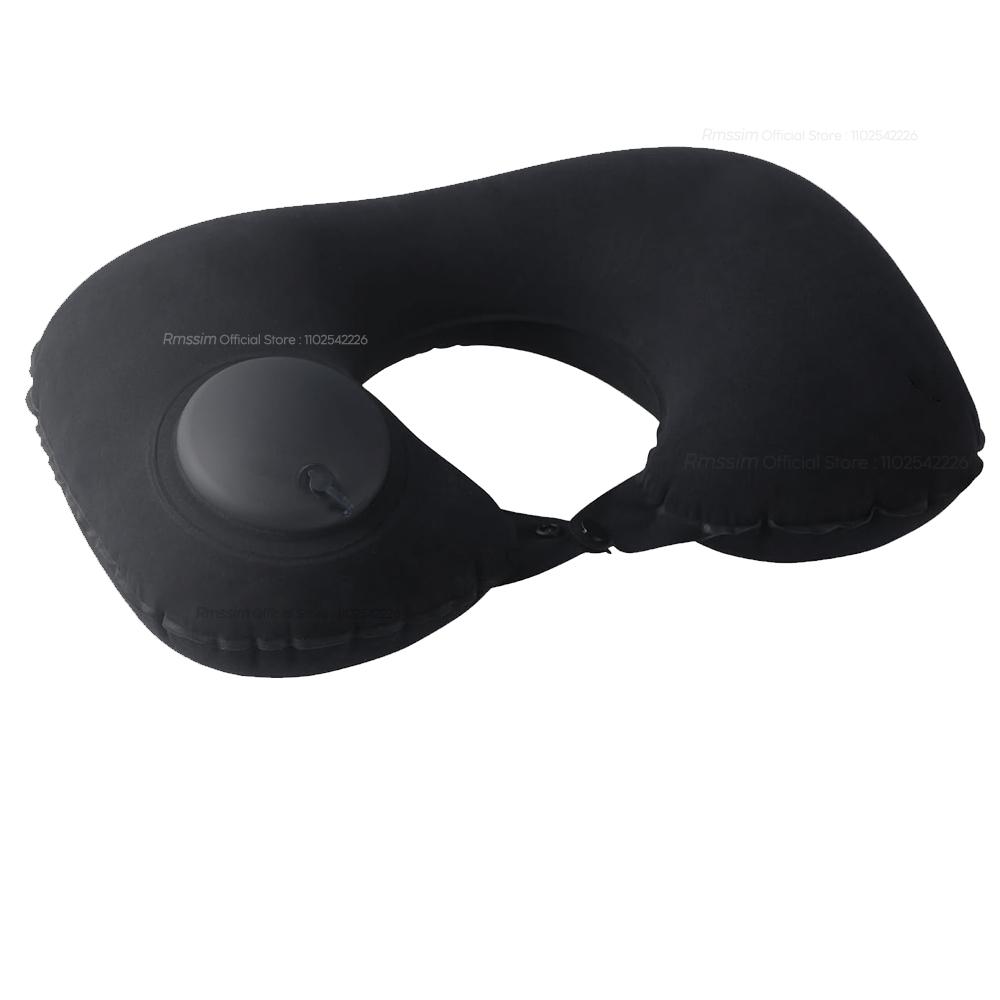 

1 шт. дорожные подушки самолеты надувная супер легкая портативная подушка для шеи U-образная автоматическая надувная подушка для шейного позвонка чёрный