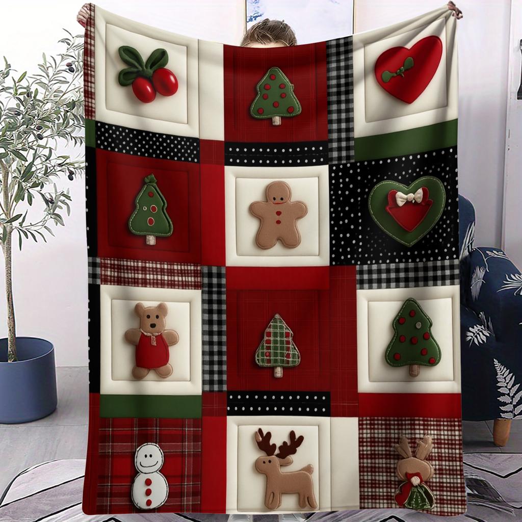 Minimalist Stylish Versatile Patchwork Blanket Soft Multifunctional Decorative Blanket Four Seasons Universal Cover Blanket