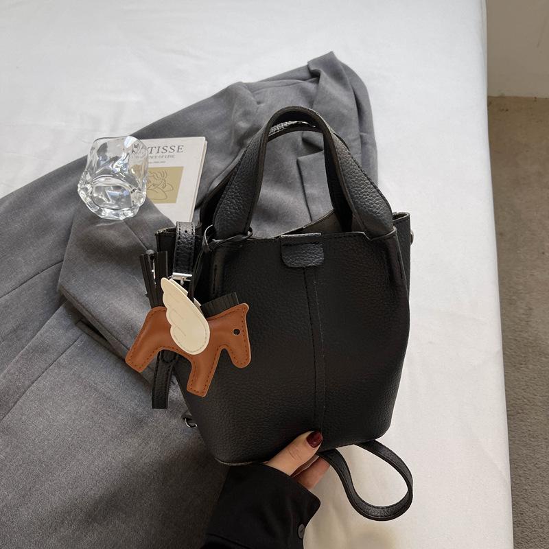 Měkká kožená taška Módní trendy barevně sladěná kabelka, Tote bag, Ležérní taška přes rameno