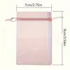 100Pcs Pink Organza drawstring gift bag, suitable for weddings, jewelry and gift bags