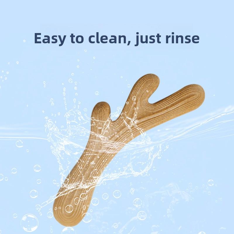 Dog Toys, Wood Powder Antler Toys, Teething Interactive Training Toys, Unbreakable and Boring Medium-sized Dog Toys