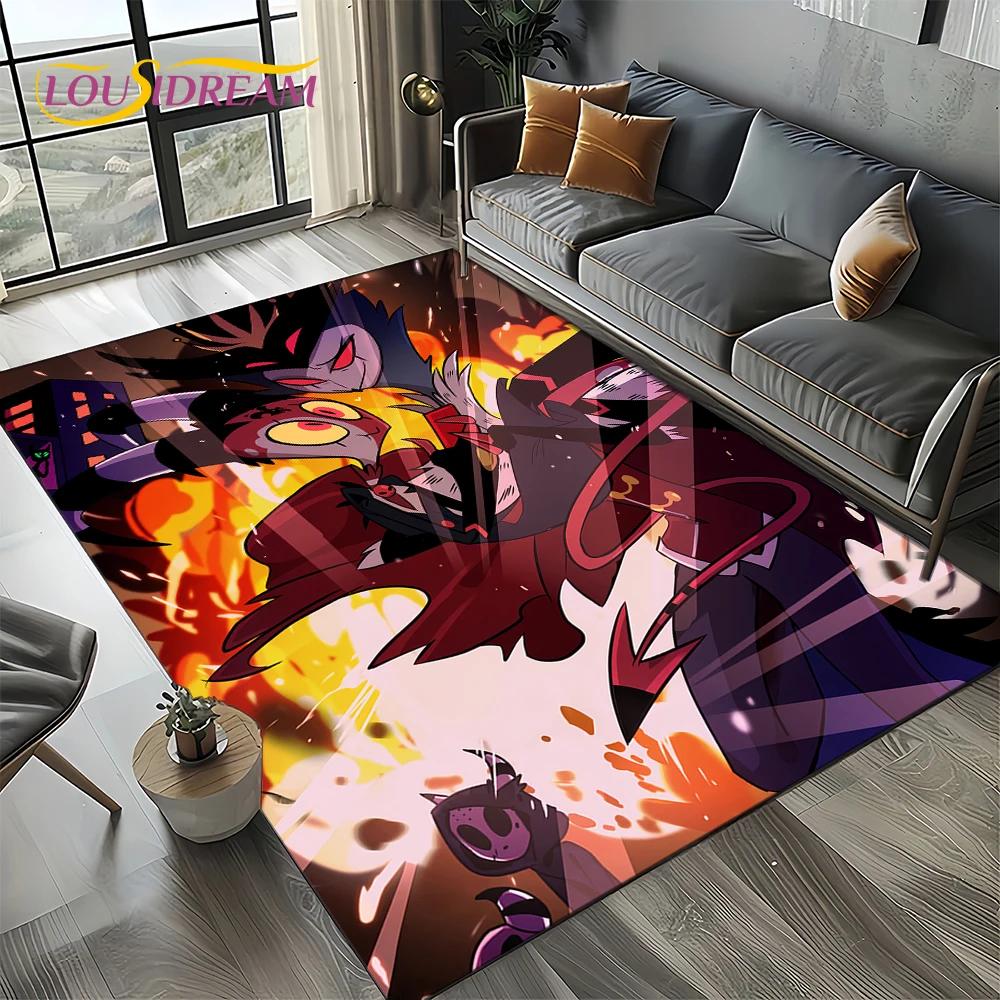 2025 H-Helluva Boss Blitzo Cartoon Carpet Rug for Bedroom Living Room Home Sofa Decoration,kids Game Play Decor Floor Mat Gift