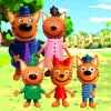 Детский набор игрушек из 3 маленьких фигурок кошек и 5 фигурок