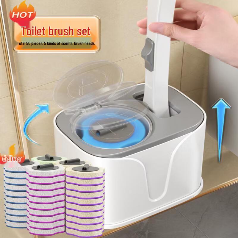 Xihe Wall-Mounted Toilet Brush with Disposable Heads