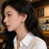 4Pcs Silver Color Zircon Round Hoop Earrings Set Hypoallergenic Jewelry for Women Valentine's Day Gift