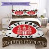 Custom Name St.Pauli Pattern Bedding uilt Set uilt Cover Pillowcase Home Decoration Birthday Gift (1*duvet cover+2*pillowcase without core)