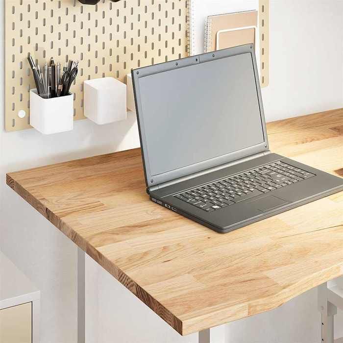 VidaXL Untreated Solid Oak Rectangular Desktop, Kitchen Worktop, Worktop 4009016