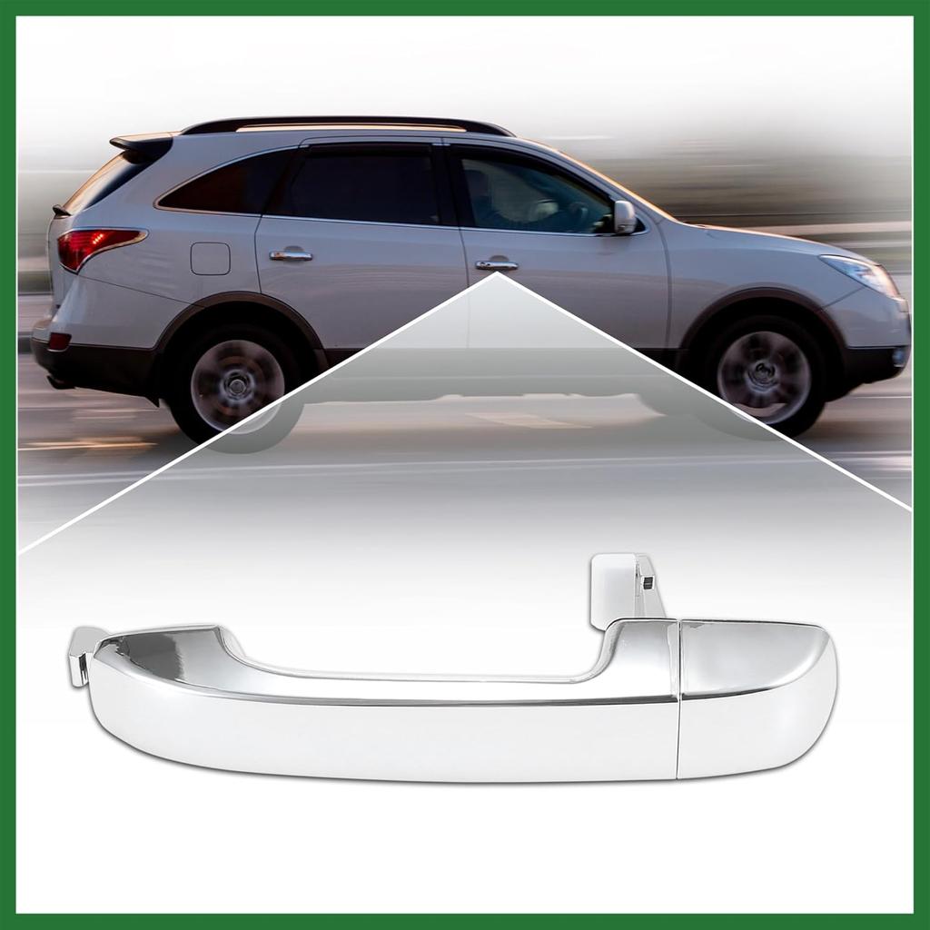 Motoforti Car Exterior Door Handle Front Right 82651-3J000 for Hyundai Veracruz 2007-2012 Silver Tone Long-lasting