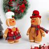 New Christmas Gingerbread Man Doll Doll Red Hat White Hat Cartoon Style Christmas Decorative Doll Ornament