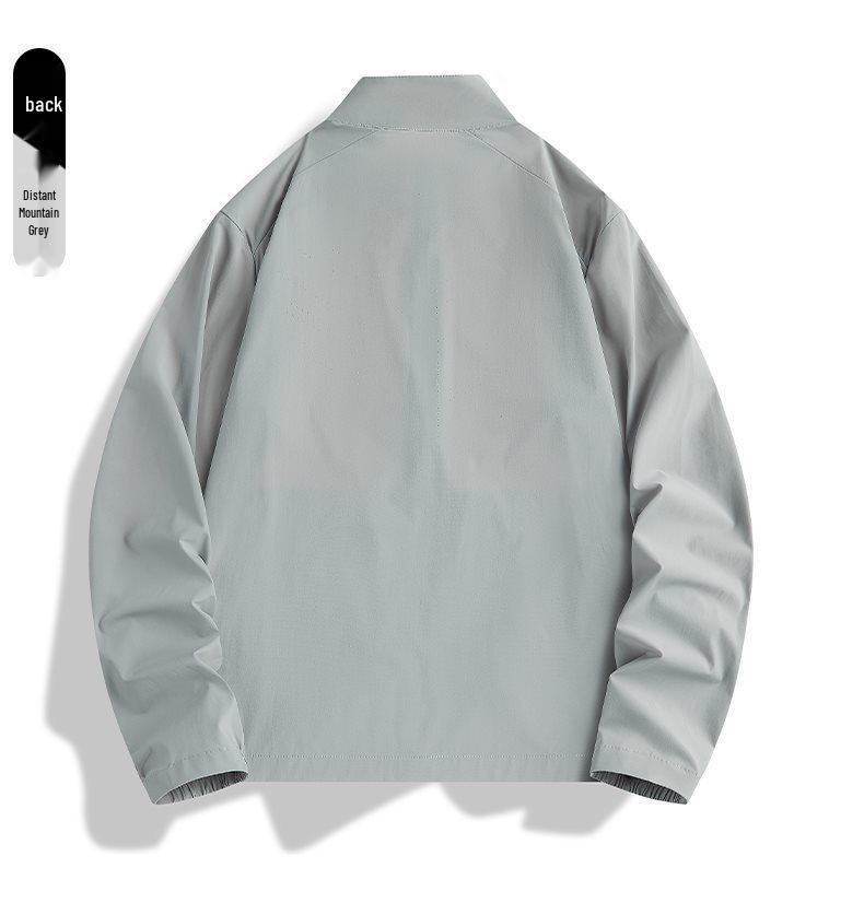 UPF50+ Sun Protection Jacket: Ice Silk, Stand Collar, Loose Fit, Breathable for Outdoor Camping and Cycling
