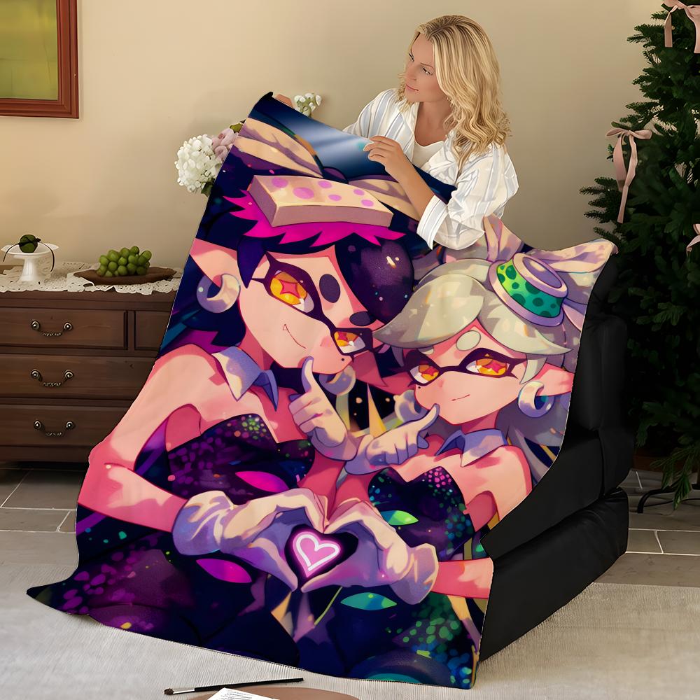 Game S-Splatoon Throw Flannel Blanket, Soft Warm, Durable & Washable cute Cool