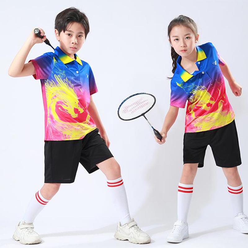 Children's Quick-Dry Table Tennis and Badminton Uniform Set for Student Competitions