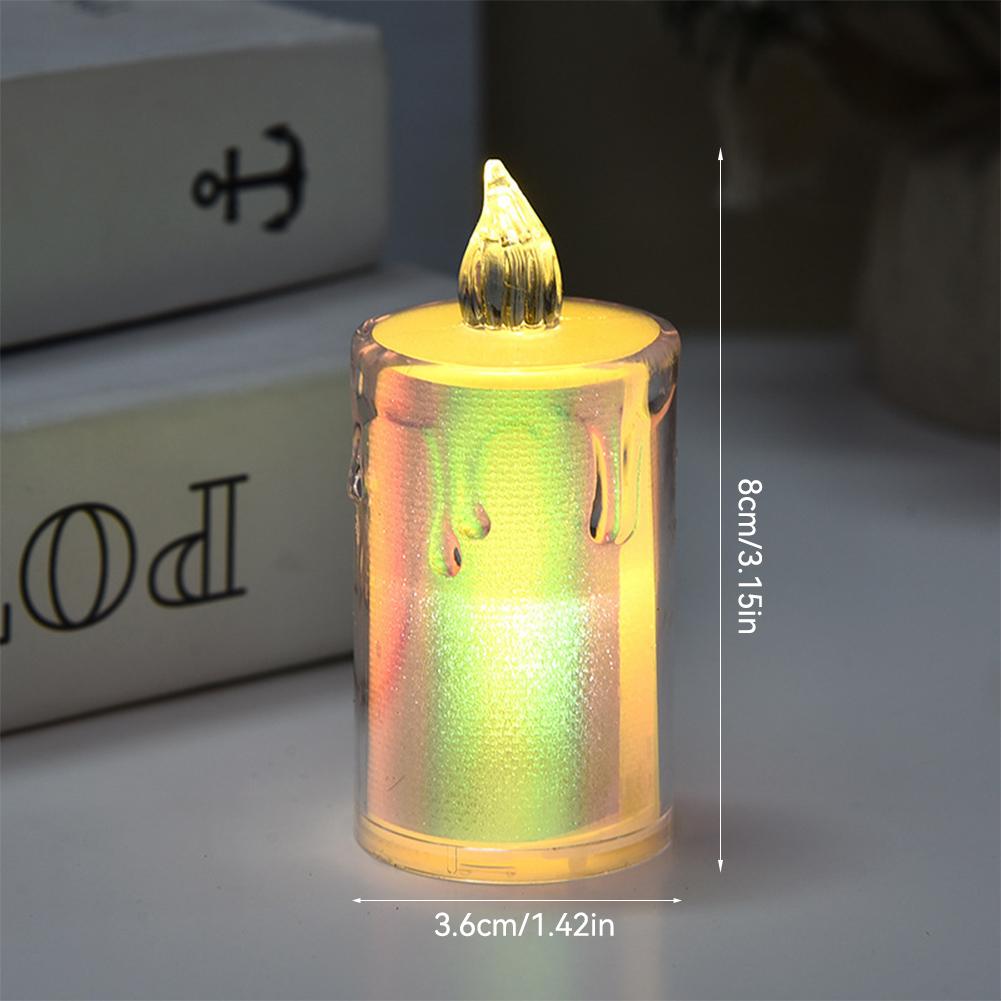 

Светодиодные беспламенные электрические свечи, мерцающие на батарейках из акрилового стекла, поддельные чайные свечи для свадебной вечеринки, рождественского декора 3.6*8cm