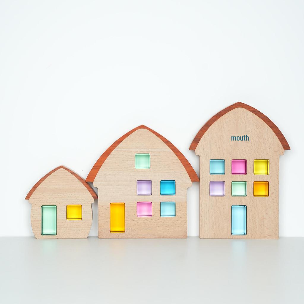 Transparent Rainbow 3D Building Blocks: Educational Acrylic Cubes for Children