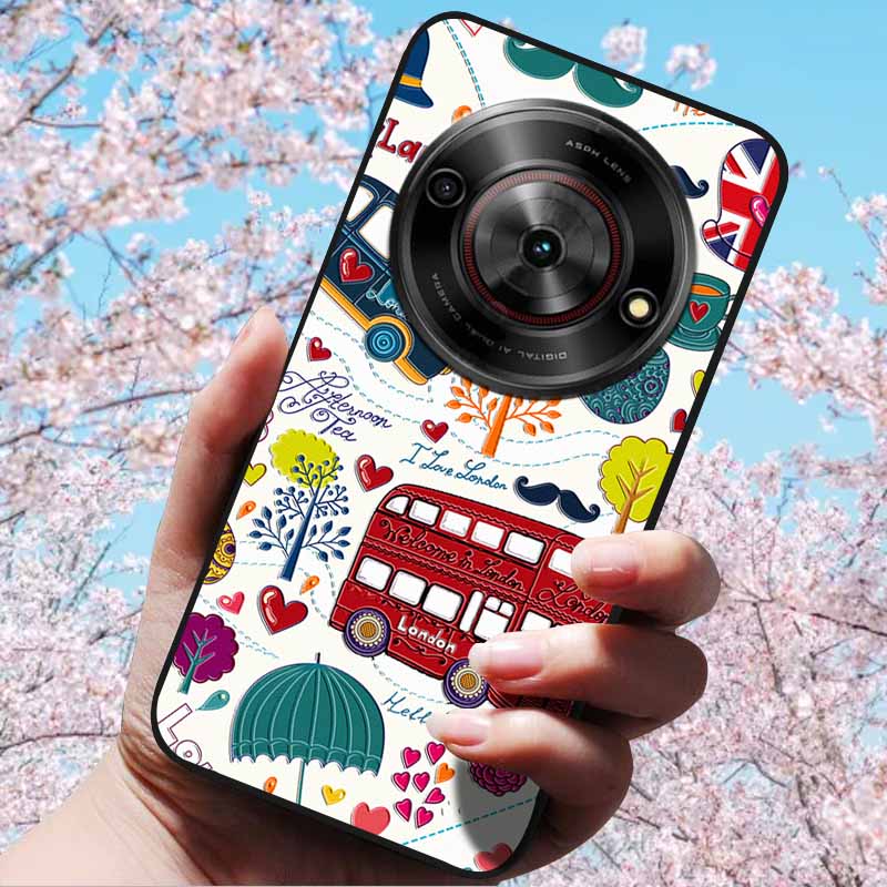 For ZTE Blade A75 5G 6.6" Cases 3D Relief Flower Soft Silicone Luxury Cover for ZTE Blade A75 5G 3D Phone Cases ZTE Blade Z2357N