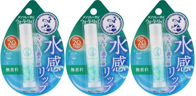 Mentholatum Water Lip Unscented X 3 White 4.5g