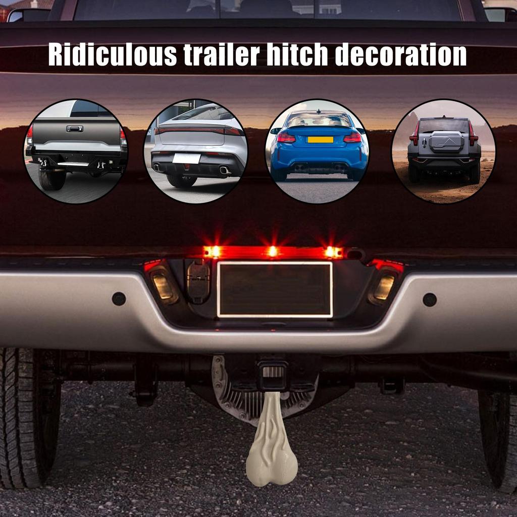 ABS Truck Balls Nuts Decorative Bumper Ornaments Funny Prank Gag Automotive Vehicle Decoration Accessories For Truck SUV