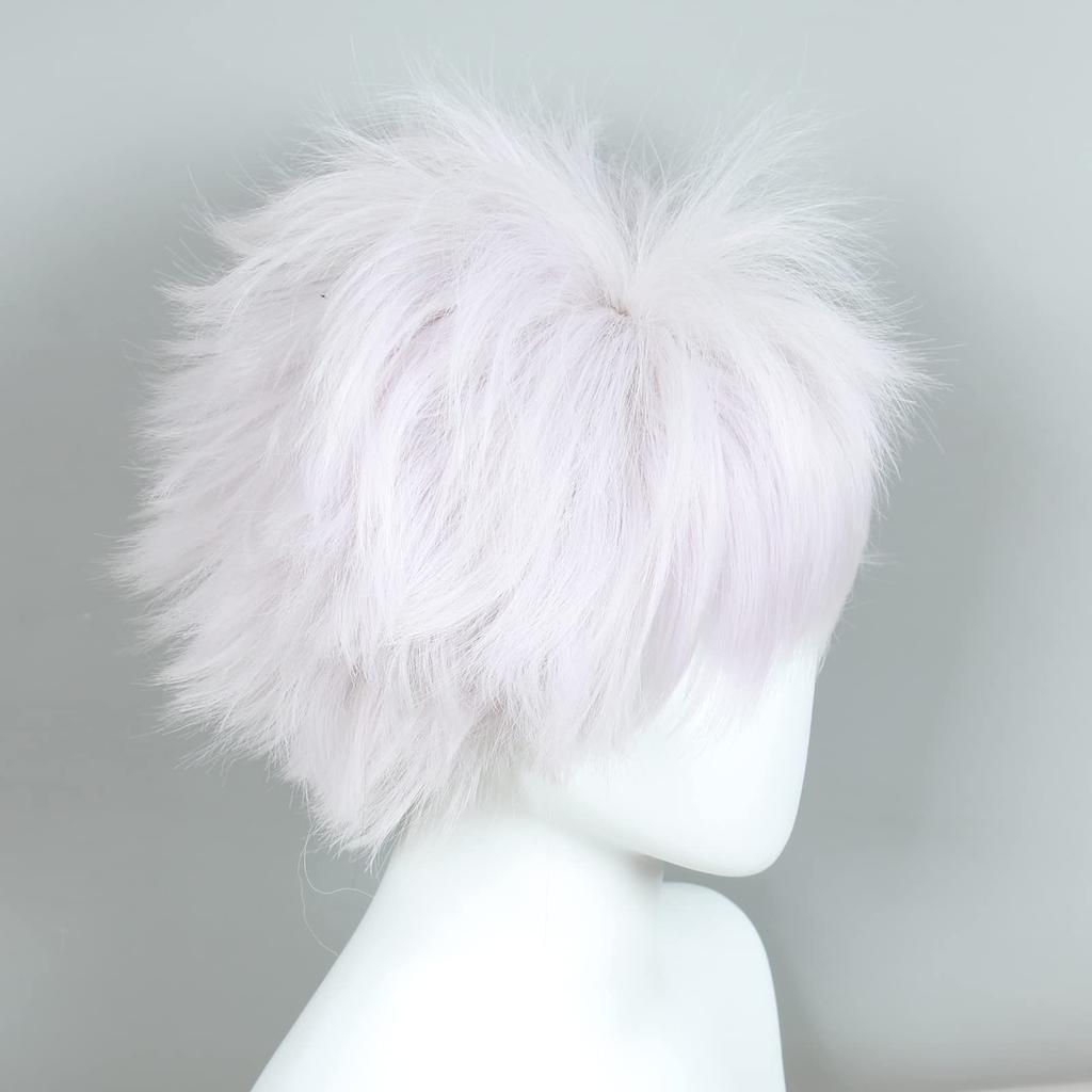 Linfairy Cosplay Wig, Heat-Resistant, Costume Accessory for Festivals, Silver, Pink, Purple, 120cm