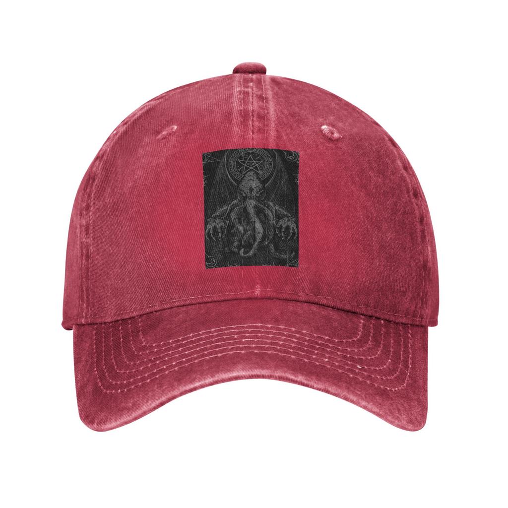 Cthulhu Mythos Lovecraft Horror Baseball Caps Washed Denim Hats Adjustable Casquette Sports Baseball Cowboy Hat for Unisex Women