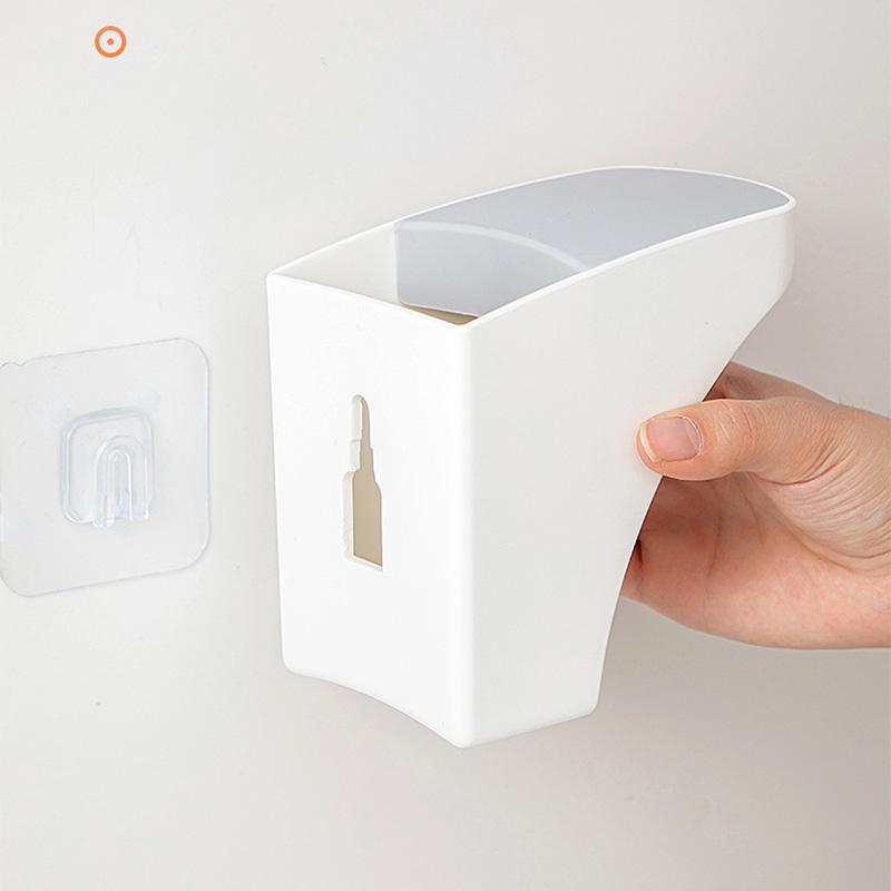 Toothbrush Holder Toilet Non-perforated Toothbrush Shelf Three-in-one Toiletry Cup Magnetic Tooth Cup Toothpaste Holder