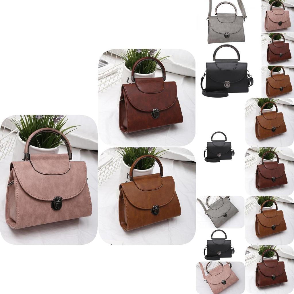Trendy Lock Closure Pu Leather Handbag 2024 Versatile Commuting Urban Fashion