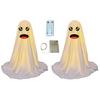 LED svítící figurka ducha Halloween Vnitřní dekorace ducha z bílé látky s dálkovým ovládáním pro domov, kuchyň, krbovou římsu, stůl, stolní desku, party dekorace