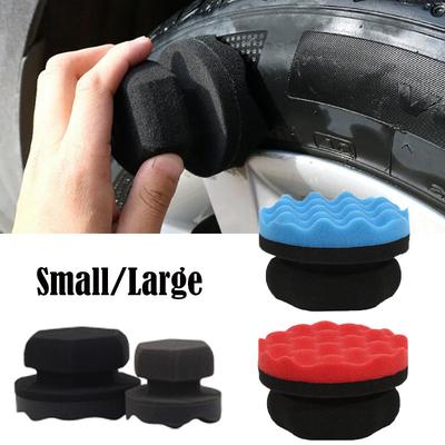 Car Wax Polishing Sponge Hexagonal Grip Applicator Hand Tire Wax Sponge High Density Foam Sponge For Auto Waxing Accessories
