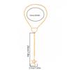 European and American Hip-hop Star-shaped Pendant Long Necklace, Creative Hollow Heart Necklace for Women
