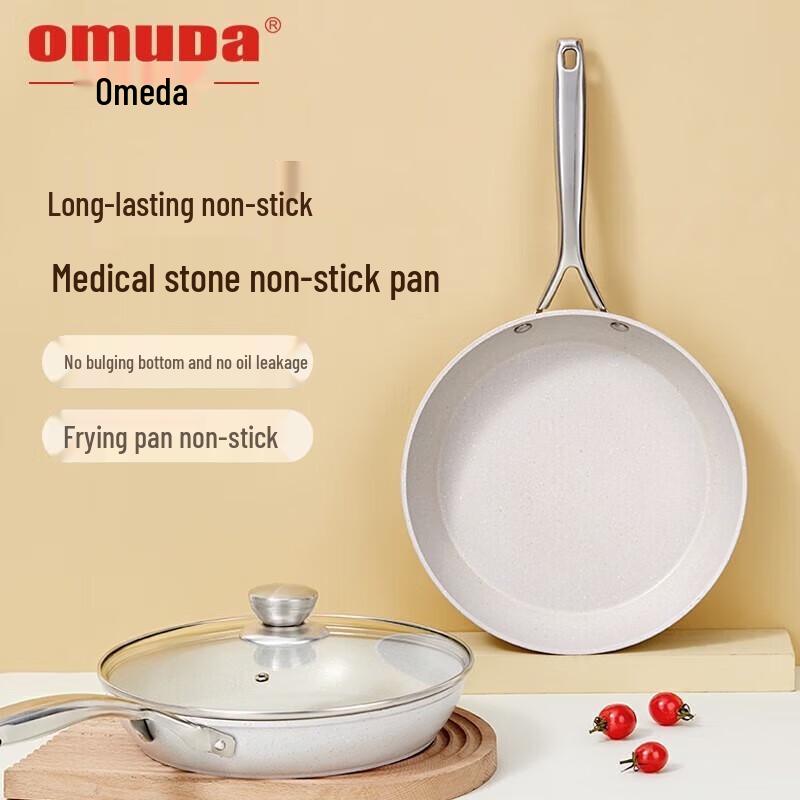 Oumeida 26cm Maifan Stone Non-stick Frying Pan with Lid