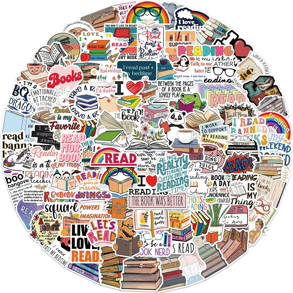 100 Love Reading Graffiti Stickers Decorate Luggage DIY Waterproof Stickers