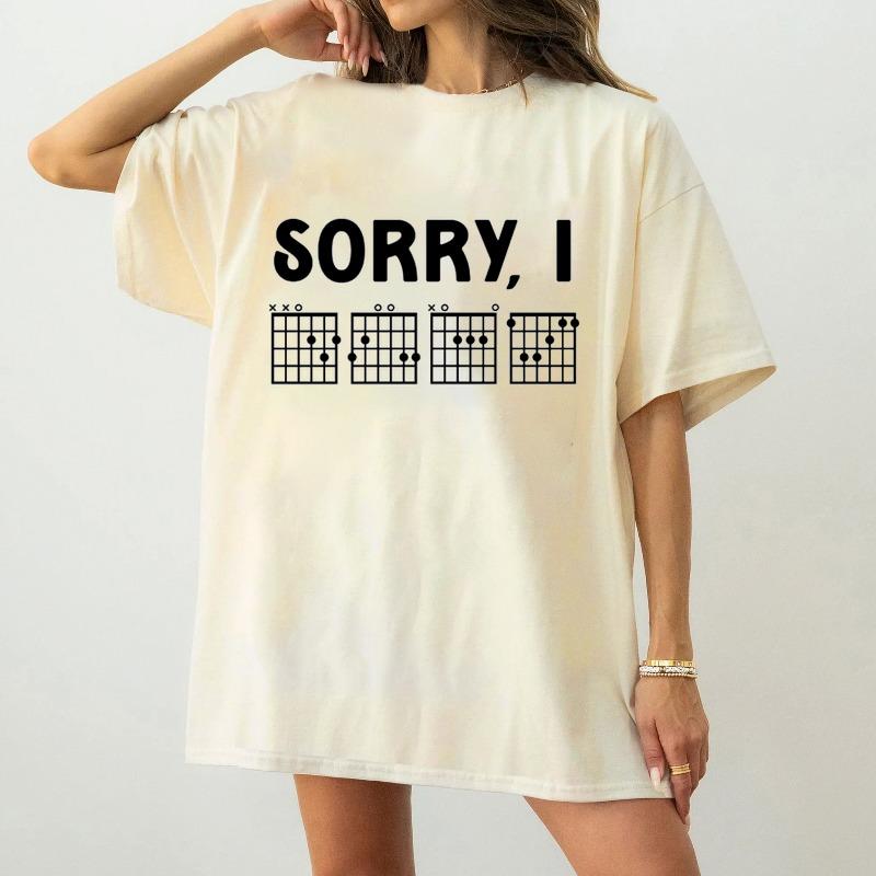 

Novelty Sorry I DGAF Funny Guitarist Guitar Tab Joke T Shirt Women Unisexs Tee Casual Oversized Loose Unisex Creativity Humor Tops 4XL