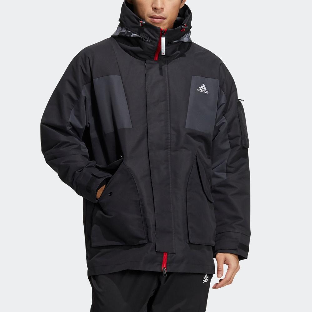 Adidas Cny Tiger Year Limited Edition Multi-Pocket Sports Fleece-Lined Hooded Jacket Men Outerwear Black HC0275