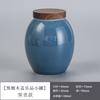 Ebony Lid Tea Caddy Minimalist Ceramic Sealed Storage Jar Portable Coffee Beans Candy Jar Household Food Storage Container Gifts
