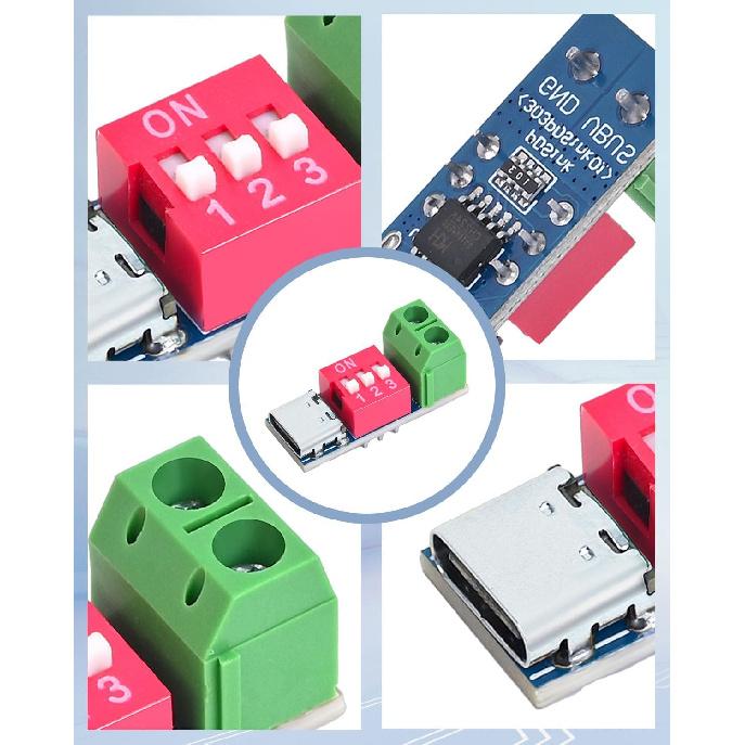 4PCS USB-C PD/QC Fast Charge Trigger Module & Decoy Board - Dual-Port Voltage selector (5V/9V/12V/20V Output) Charger Power Delivery Boost Module