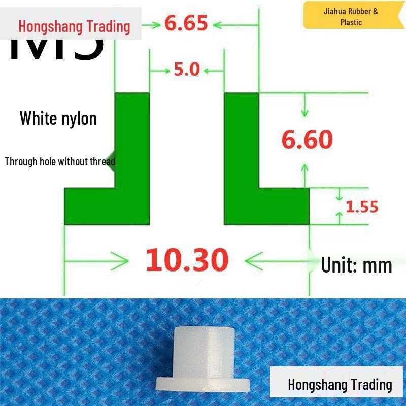 Step T-Shaped Nylon Insulating Bushing Washer, M3-M35 Thread Protection Spacer