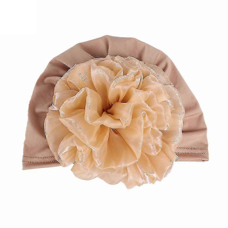 Womens Turban Flower Knot Hat Scarf Hijab Chemo Head Wrap Cap,khaki