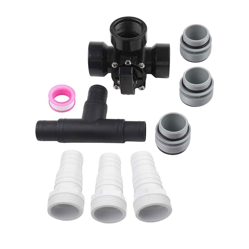 Reliable 3 Way Diving Valve for Pool Applications with Hose Adapter and Filter Converters for Above Ground Pools