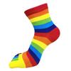 Colorful Striped Five-Toe Socks for Women - Combed Cotton, Warm Korean Fashion for Spring, Autumn, Winter.