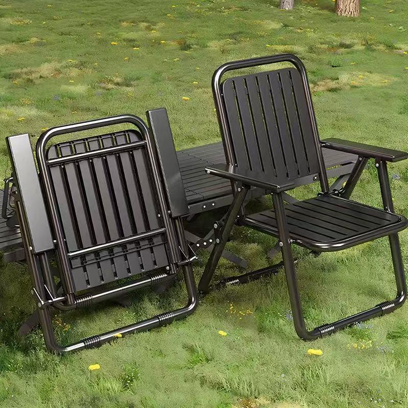 Portable Folding Recliner Beach Chair with Backrest - Ideal for Picnic, Balcony, Camping, and Leisure