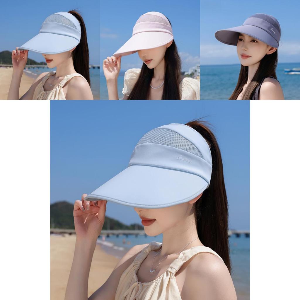 Summer Outdoor Wide Brim Sun Hat With Breathable Polyester Fabric For Women Casual Sun Protection