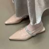 Fashion Crystal Women Sandals Flats Pointed Toe Luxury Shoes Fashion Elegant Dress Slippers 2025 Summer Woman Slides Sexy Zapatos Mujer