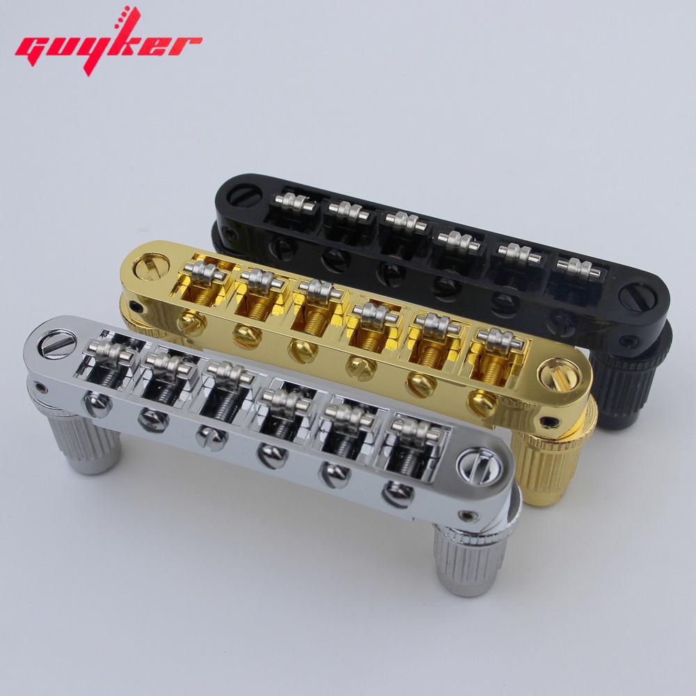 Guyker Tune-O-Matic Rollensattel Gitarrenbrücke für Lp Sg 6-Saiten Gitarren Elektrische Gitarre