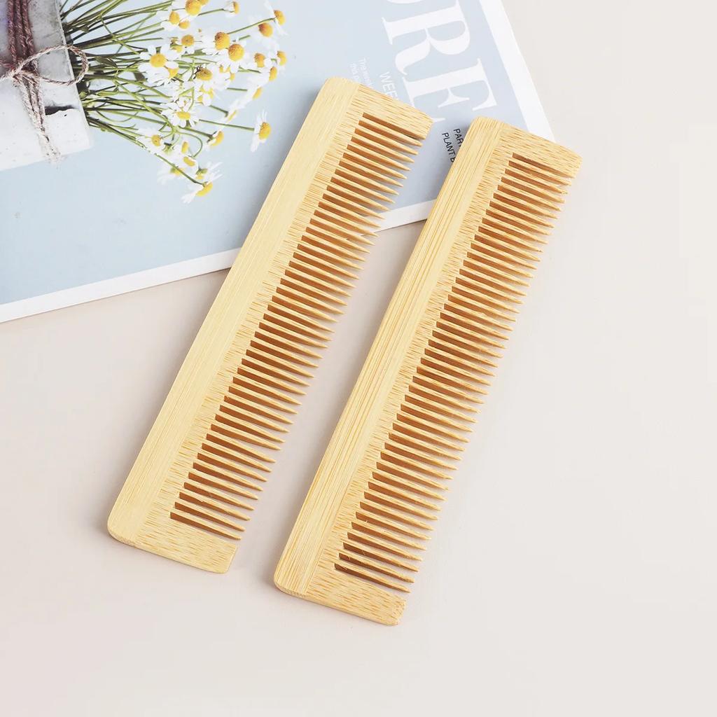 1pc Thickened Natural Bamboo Comb for Normal Hair - Gentle Detangling Wooden Hairbrush,Durable & Hair Care Styling Tool