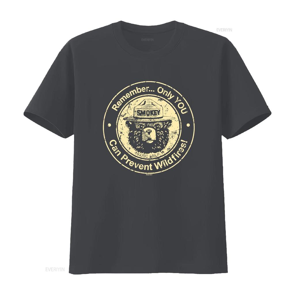 Smokey Bear Only You Can Prevent Wildfires T Shirt For Size S 5xl Vintage Soft Stylish Homme Slightly Versatile