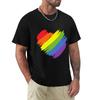 Rainbow Heart Tshirt Antifade Casual Tee Shirt