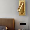 Recessed LED Wall Sconce, Rotating Reading Spotlight with Switch, Bedroom Bedside Decorative LightingWall Lights Fixtures, for Study Hallway Living