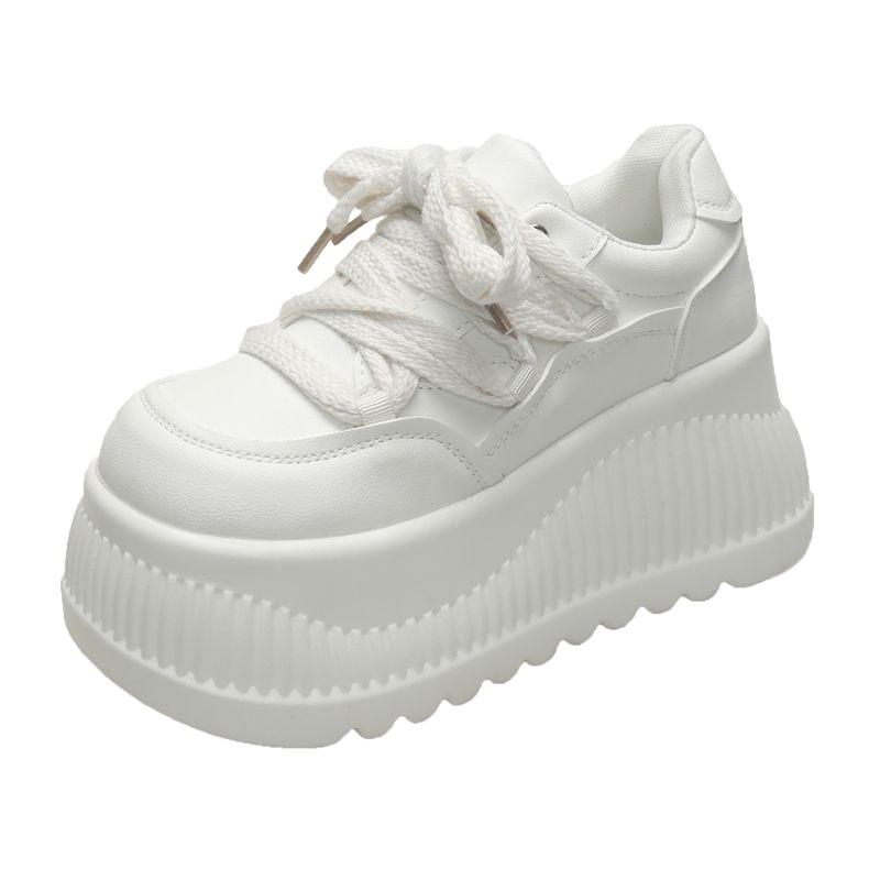 2025 autumn new versatile casual sports muffin shoes Korean version fashion new thick-soled heightening bread shoes women