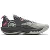 Li Ning Abrasion Resistant Support Rebound Grip Low Top Outdoor Performance Basketball Shoes Men's Gray Cyan Pink ABFV005-3
